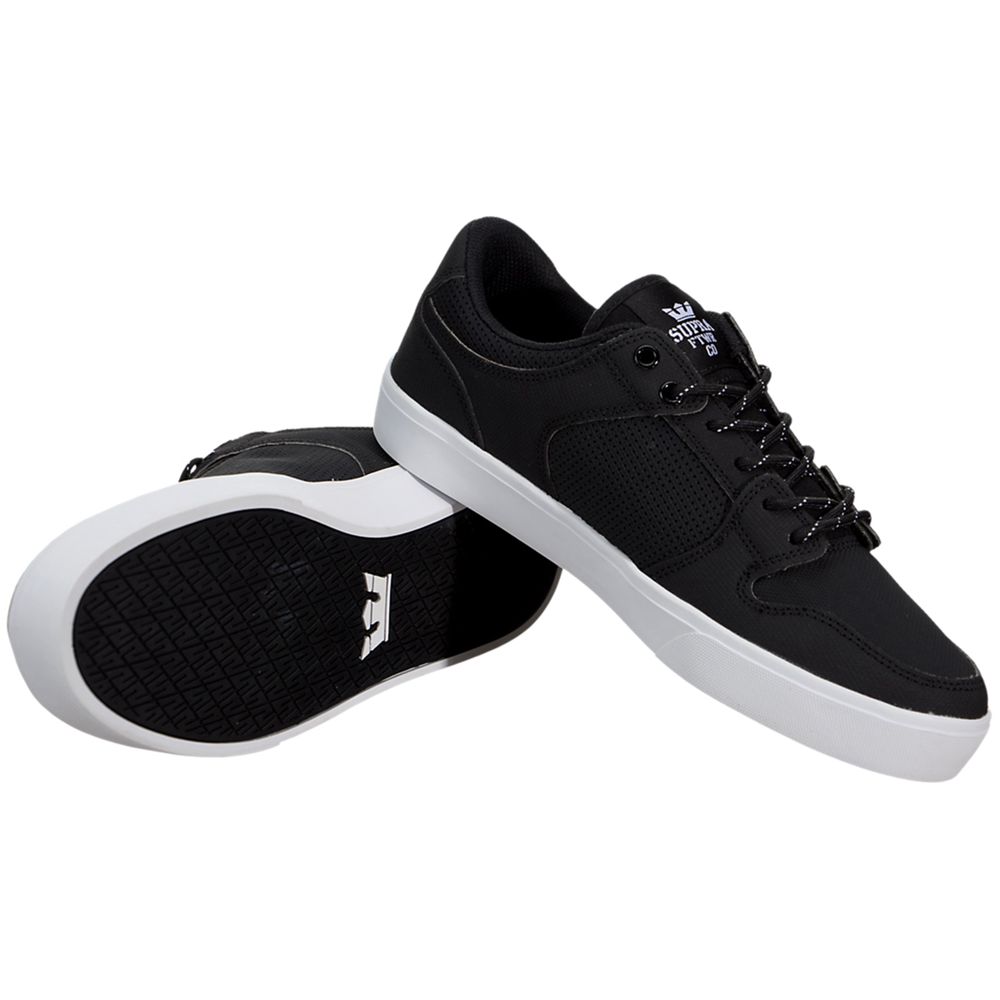 Baskets Basses Supra Vaider LC Noir Black/White Homme | ZRO-37585058